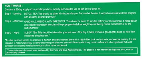 Hyleys Detox Tea for Cleanse and Weight Loss - 28 Day Kit - 84 Tea Bags (9 Pack) HYLEYS uk supplements
