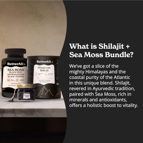 Better Alt Energy Duo with Pure Himalayan Shilajit Resin 30 gm & Sea Moss Capsules Better Alt uk supplements