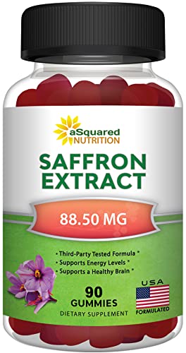 Saffron Gummies - Saffron Extract Supplement - Pure Gummy Supplements Alternative aSquared Nutrition uk supplements
