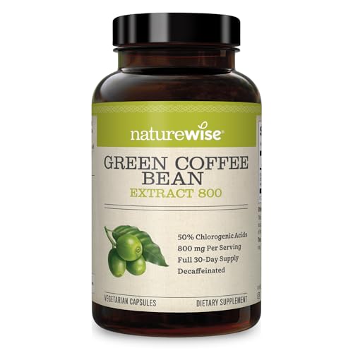 NatureWise Green Coffee Bean Extract - Pure Green Coffee Bean Capsules 800mg NatureWise uk supplements