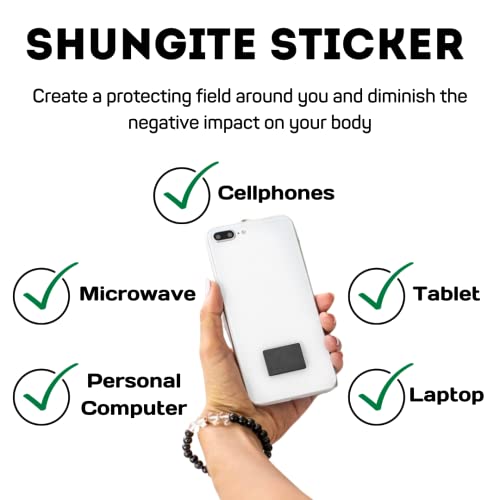 KarelianMasters Shungite Stone Stickers - Natural Stone Adhesive Plates for Phones (Set of 3 Plates) KARELIANMASTERS uk supplements