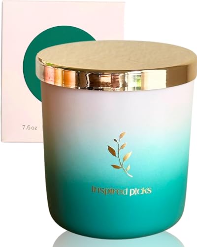 Inspired Picks Refreshing Green Candle – Wood Sage & Sea Salt w/Gold Stemmed Leaves Symbol Inspired Picks uk supplements