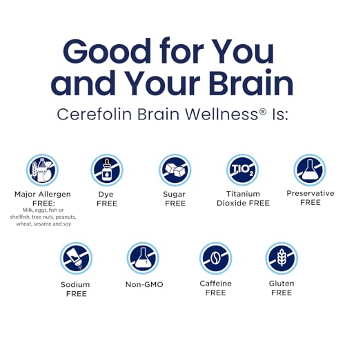 Cerefolin Brain Wellness, Targeted Nutrition for Cognitive Support, Improves Memory, Focus & Concentration, L-Methylfolate, NAC, B12, Neurologist Recommended (30 Count) Cerefolin uk supplements