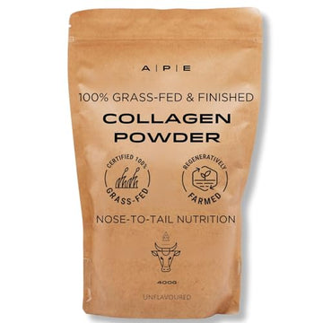APE Nutrition Collagen Powder Peptides - Type 1 & 3 Bovine Collagen Protein, 100% Grass-Fed & Finished, Ancestral Supplement UK A | P | E uk supplements