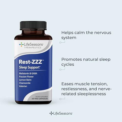 Rest-ZZZ - Powerful Sleep Support Supplement - Fall Asleep & Stay Asleep - Calms Nervous System LifeSeasons uk supplements