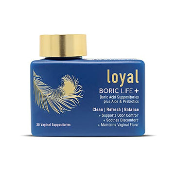 Loyal Boric Life Plus - Boric Acid Vaginal Suppositories with Aloe & FOS - Supports Odor Loyal uk supplements