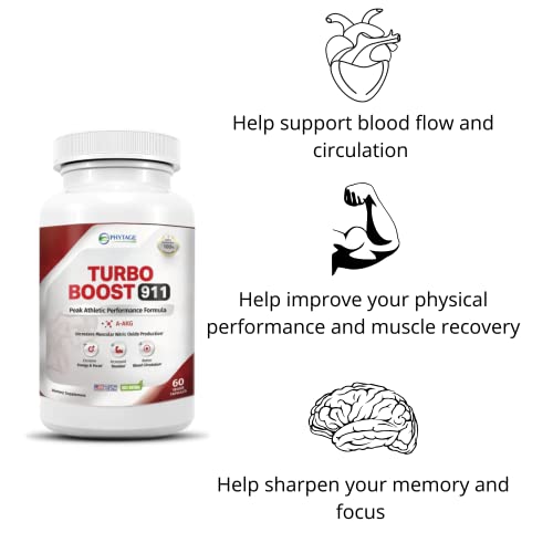 Phytage Labs Turbo Boost 911 Nitric Oxide Booster, Circulation, Energy Boost, Mental Focus Phytage Labs uk supplements