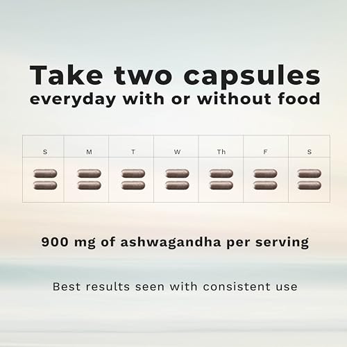 LifeSeasons Essentials Ashwagandha - Stress & Sleep Support Supplement - Calm & Focused Mind - Improves Athletic Performance & Brain Function - 900mg per 2 Capsules - 60 Capsules LifeSeasons uk supplements