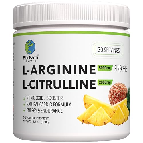 BlueEarth Company L-Arginine 5000mg + L-Citrulline Complex Powder Supplement Drink BlueEarth Company uk supplements