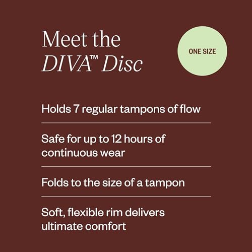 Diva Disc - Comfortable, Reusable Menstrual Disc with Leakproof Shield - Period Disc for Up to 12 Hours DivaCup uk supplements
