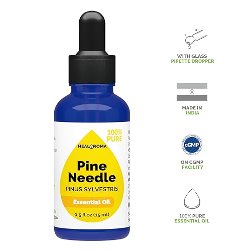 Pine Needle Essential Oil 15 ml - 0.5 oz - Pure & Natural - with Pipette Dropper MONOHERB uk supplements