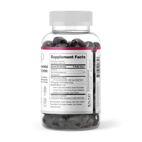 Snap Supplements Nitric Oxide Beet Root Gummies - Support Healthy Blood Circulation Snap Supplements uk supplements