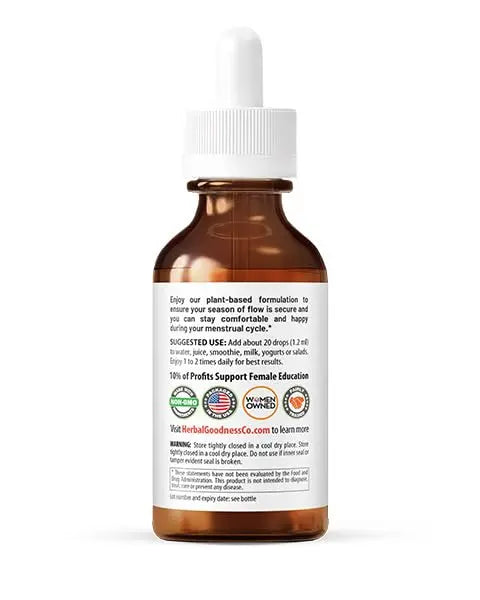 Herbal Goodness Secure in My Flow | Menstrual Support Supplements | Slow Flow Menstrual Supplements, Mood Support, Hormone Health, Aids Relaxation, Metabolic Support 2oz Herbal Goodness uk supplements