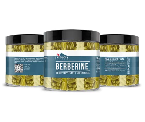 Earthborn Elements Berberine 200 Capsules, Pure & Undiluted, No Additives Earthborn Elements uk supplements