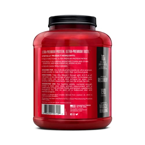 BSN SYNTHA-6 Whey Protein Powder with Micellar Casein, Milk Protein Isolate, Chocolate BSN uk supplements