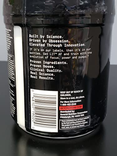 BEYOND RAW LIT AF | Advanced Formula Clinical Strength Pre-Workout Powder | Contains BEYOND RAW uk supplements