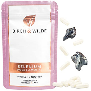 Selenium Supplements - Selenium Capsules for Hair, Skin, Nails & Cognitive Function BIRCH & WILDE uk supplements