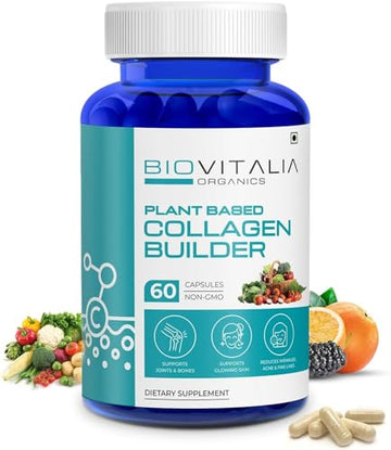 Biovitalia Plant Based Collagen Builder Capsule with Biotin & Vitamin C | Dietary Supplement for Men & Women BIOVITALIA ORGANICS uk supplements
