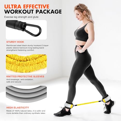 Ankle Resistance Bands with Cuffs, Ankle Bands for Working Out, Glutes Workout Equipment WOQQW uk supplements