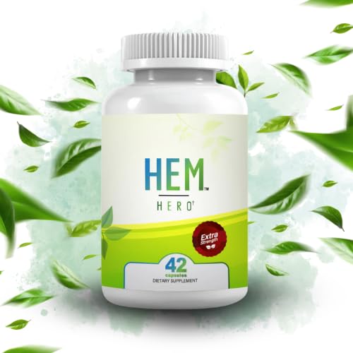 Hem Healer Hem Hero Extra Strength Hemorrhoid Treatment - Reduce Swelling, Soothe Itching & Irritation - 100% Natural - 42 Vegetarian Capsules Hem Healer uk supplements