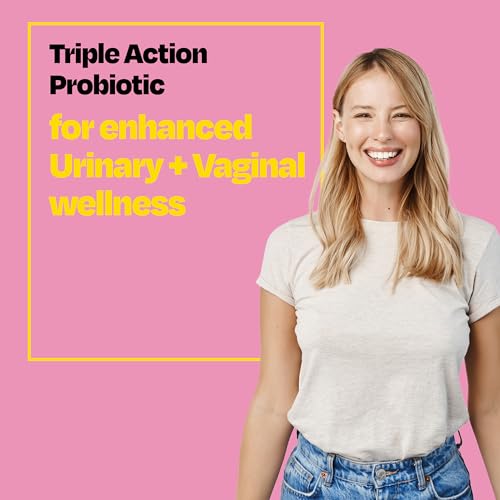 Cystex 3-in-1 Urinary Tract Probiotic for Women - Fast-Acting UTI & Yeast Infection Support with Prebiotics, Probiotics, & Cranberry - Supports Vaginal pH & Flora Balance - 30 Capsules Cystex uk supplements