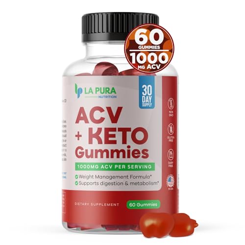 LaPura ACV 1000 mg + Keto Gummies for Weight Loss, 60 Gummies - 1000 mg Apple Cider LaPura uk supplements