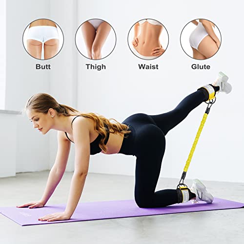 Ankle Resistance Bands with Cuffs, Ankle Bands for Working Out, Glutes Workout Equipment WOQQW uk supplements