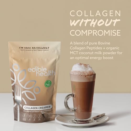 High Protein Bovine Collagen Creamer, Great With Coffee, Hot Chocolate, Smoothies & Porridge Edible Health uk supplements