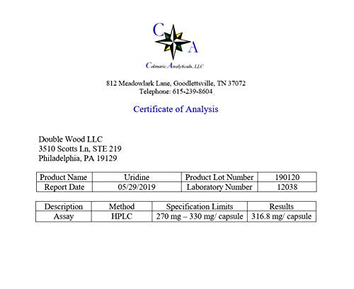 Uridine Monophosphate - Third Party Tested (Choline Enhancer, Beginner Nootropic) Double Wood Supplements uk supplements