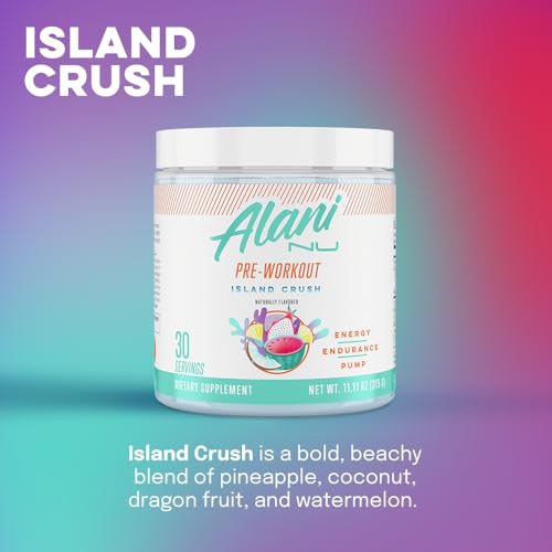 Alani Nu Island Crush Pre Workout and BCAA Hawaiian Shaved Ice Post Workout Powder Alani Nu uk supplements