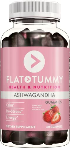 Flat Tummy Tea Ashwagandha Gummies (60 Count) feat. Lemon Balm - Destress,Calm Flat Tummy Tea uk supplements
