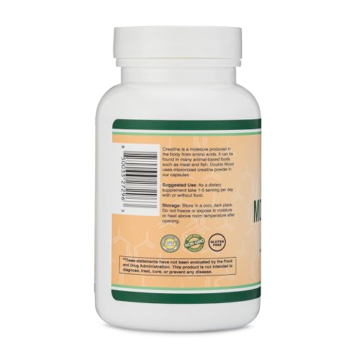 Creatine Pills 1,000mg Per Serving (120 Creatine Capsules) Micronized Creatine Double Wood Supplements uk supplements