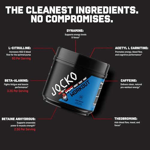 JOCKO FUEL Ultimate Pre Workout Powder - Pre-Workout Energy Powder Drink for Men JOCKO FUEL uk supplements