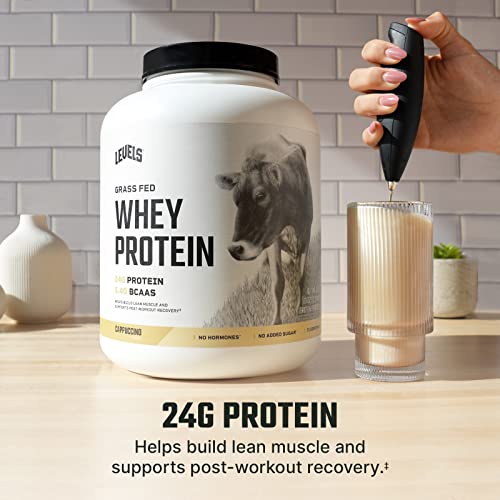 Levels Grass Fed 100% Whey Protein, No Hormones, Cappuccino, 5LB Levels Nutrition uk supplements