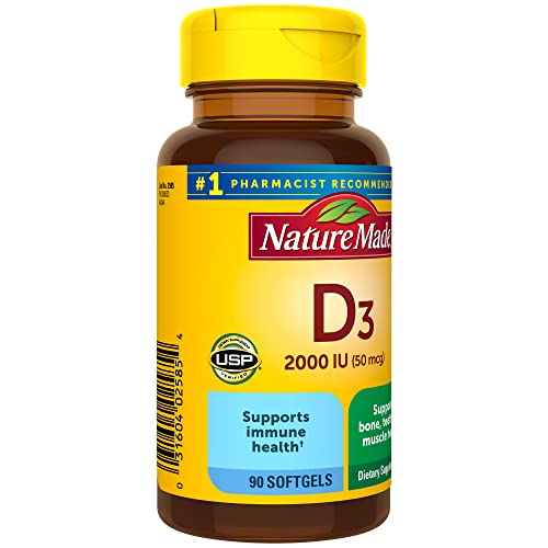 Nature Made Vitamin D3 2000 IU (50 mcg), Dietary Supplement for Bone, Teeth, Muscle Nature Made uk supplements