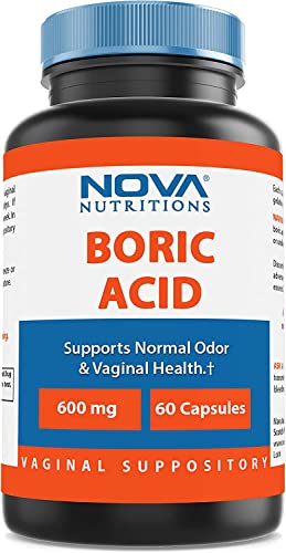Nova Nutritions Boric Acid Vaginal Suppositories - 100% Pure Made in USA - USP Medical Grade Fine Powder Nova Nutritions uk supplements
