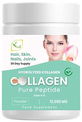 Collagen Peptides Powder Supplement, Support Joint, Bone, Skin, Muscles, Hair, Nail Growth Ved uk supplements