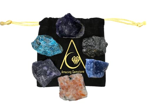 Weight Loss Crystals and Stone Sets Manifestation, Set of 6 Black Tourmaline, Amethyst Amazing Gemstone uk supplements