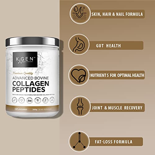 K-GEN Bovine Collagen Powder with Premium Quality Ingredients – Pure Hydrolysed Grass-Fed Bovine Collagen K GEN ketogenic enhancement uk supplements