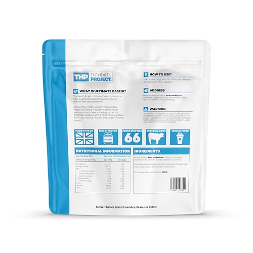 The Health Project Ultimate Casein Protein - Health-Conscious Slow Digesting Supplement The Health Project uk supplements