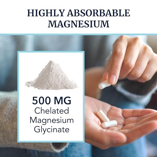 Magnesium Glycinate 500mg | Chelated Bisglycinate Complex for Muscle Relaxation Nobi Nutrition uk supplements
