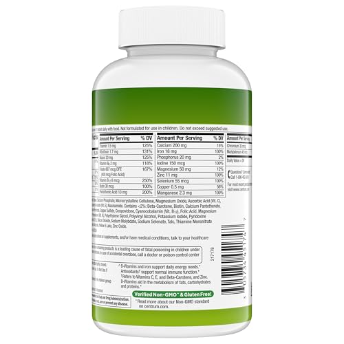 Centrum Adult Multivitamin/Multimineral Supplement with Antioxidants, Zinc, Vitamin D3 and B Vitamins Centrum uk supplements