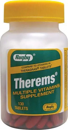 Therems Multiple Vitamin 130 Tabs RUGBY LABORATORIES uk supplements