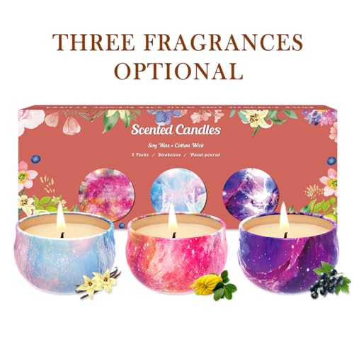 Scented Candles Gift Set, 3 Pack Soy Candles Gift Set Candles for Home Scented, Gifts for Women Men Weimingte uk supplements