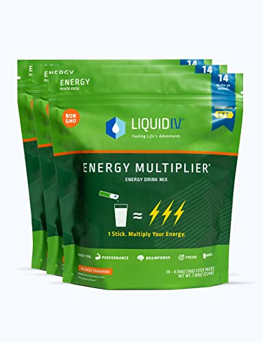 Liquid I.V. Hydration + Energy Multiplier - Mango Tamarind - Hydration Powder Packets Liquid I.V. uk supplements