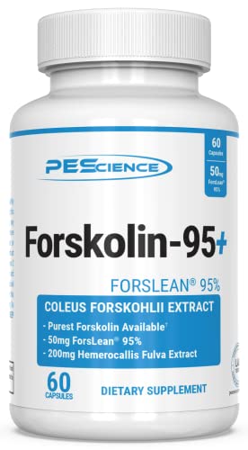 PEScience Forskolin Capsules, 95% Pure Forskolin Extract, Patented ForsLean, 60 Count PEScience uk supplements