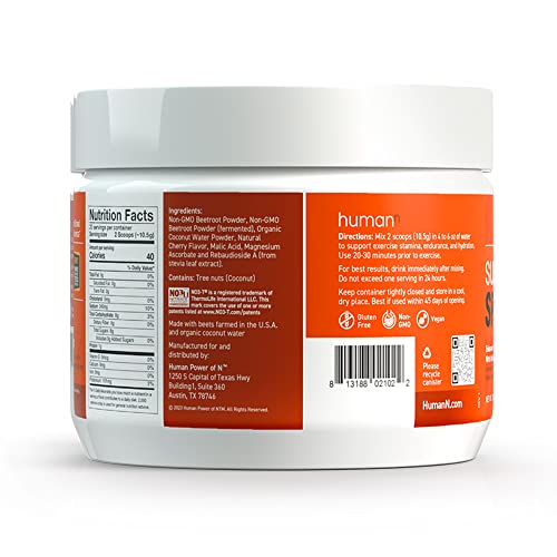 humanN SuperBeets Sport Pre Workout Powder – NSF Certified for Sport – Caffeine Free humanN uk supplements