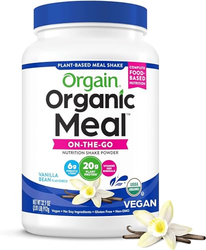 Orgain Organic Vegan Meal Replacement Protein Powder, Vanilla Bean - 20g Plant Based Orgain uk supplements