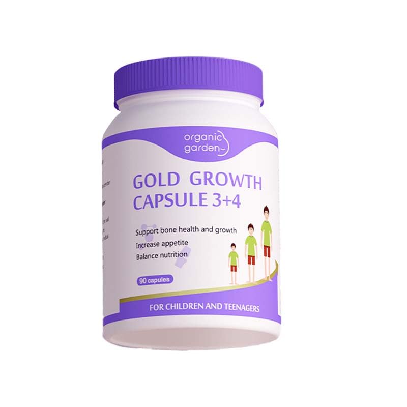 Organic Garden Natural Height Support Supplement for Teens & Young Adults - Bone Health & Growth Aid with L-Lysine, Red Algae Calcium, 19 Nutrients - 90 Capsules Organic Garden uk supplements