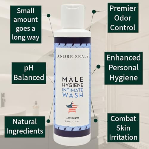 Andre Seals Intimate Wash for Men, Lucky Nights Scent – Refreshing Genital Care & Odor Control Andre Seals uk supplements